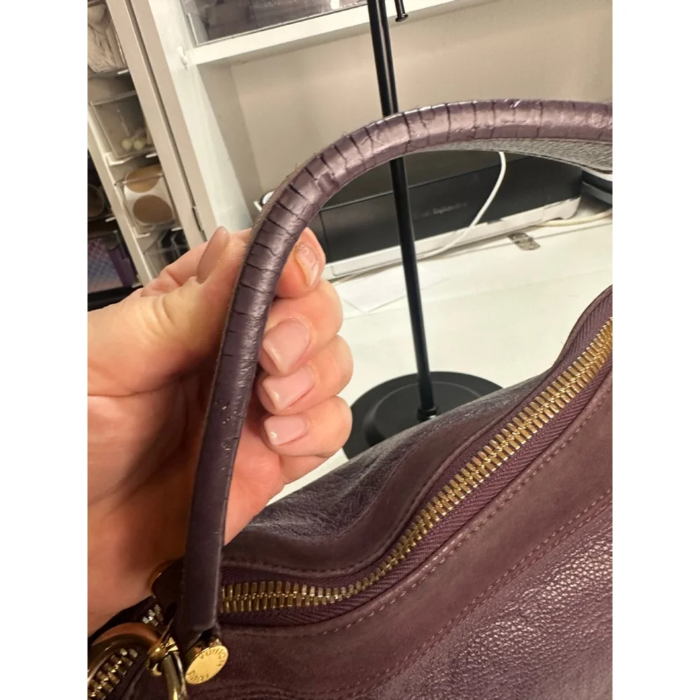Women's Louis Vuitton Purple Leather Audacieuse EnprienteSuede Hobo Bag One Size - Picture 10 of 16